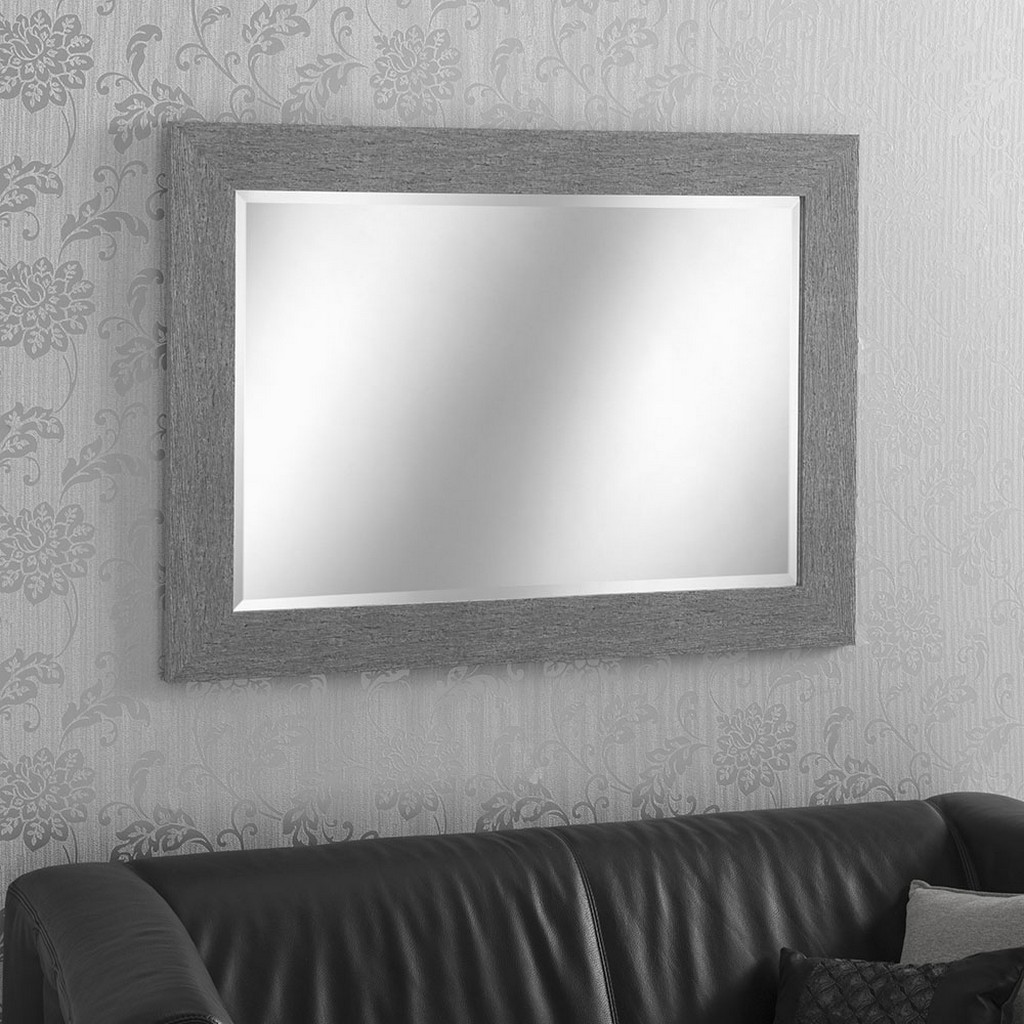 Colville Grey Wall Mirror in a Distressed Finish Choice of Sizes OHI