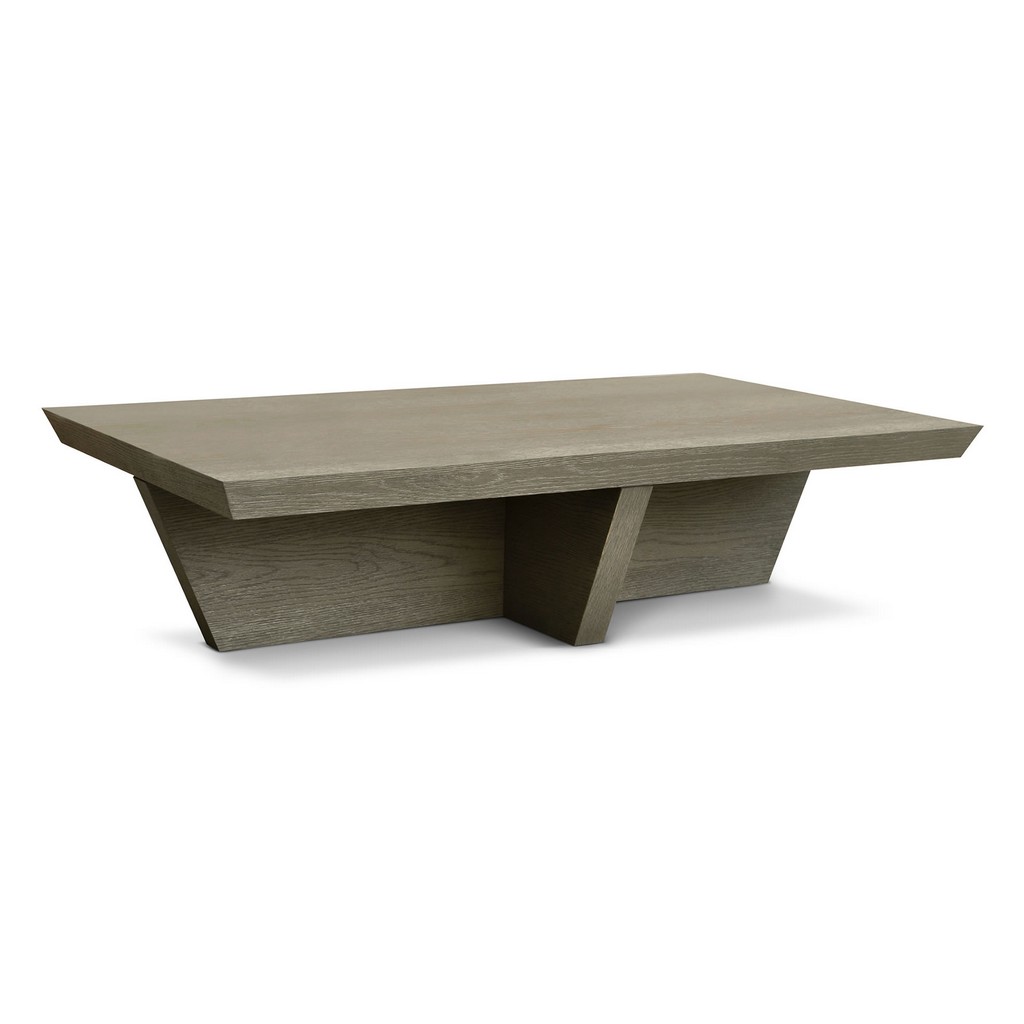 Caracas Large Grey Oak Coffee Table in Grey Taupe Oak Wood Veneer
