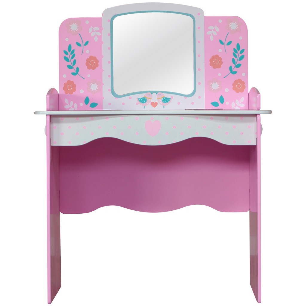 Summer House Kids Pink Dressing Table Set with Matching Chair OHI