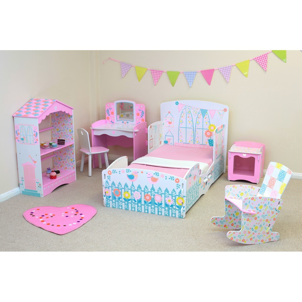 Summer House Kids Pink Dressing Table Set with Matching Chair OHI