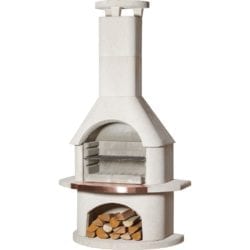 Buschbeck Venezia Masonry Barbecue in White & Copper