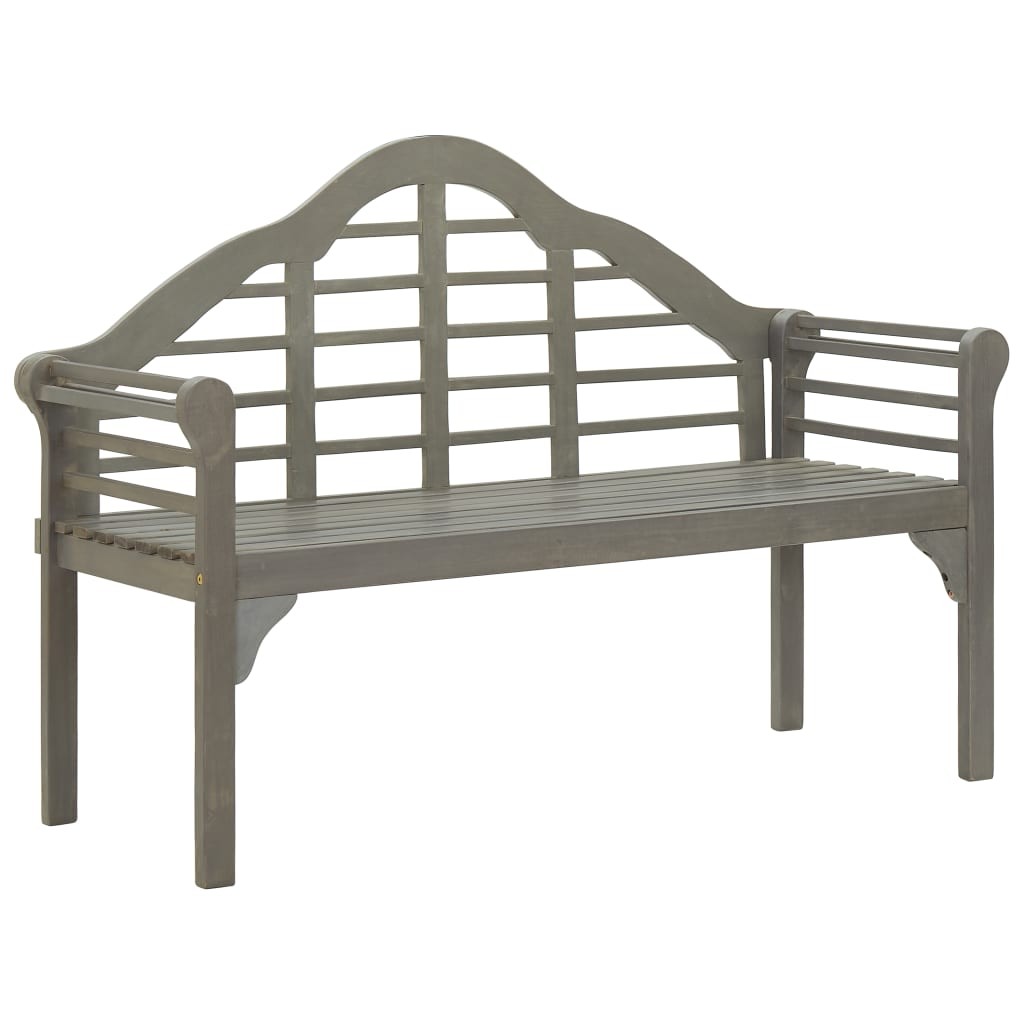 Solid Acacia Grey Wash Edwardian Style Garden Bench 135cm