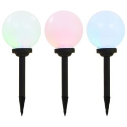 Solar Powered Colour Changing Garden Ball Lights - Set of 3